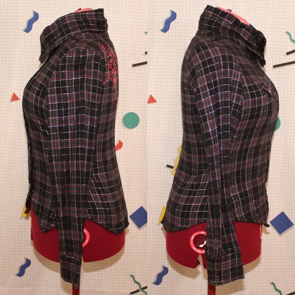Rewind asymmetrical plaid shirt - Picture 3 of 7